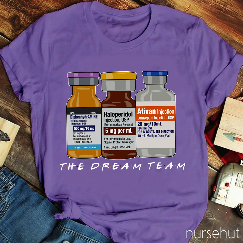 The Dream Team Haloperidol And His Mate Nurse T-Shirt