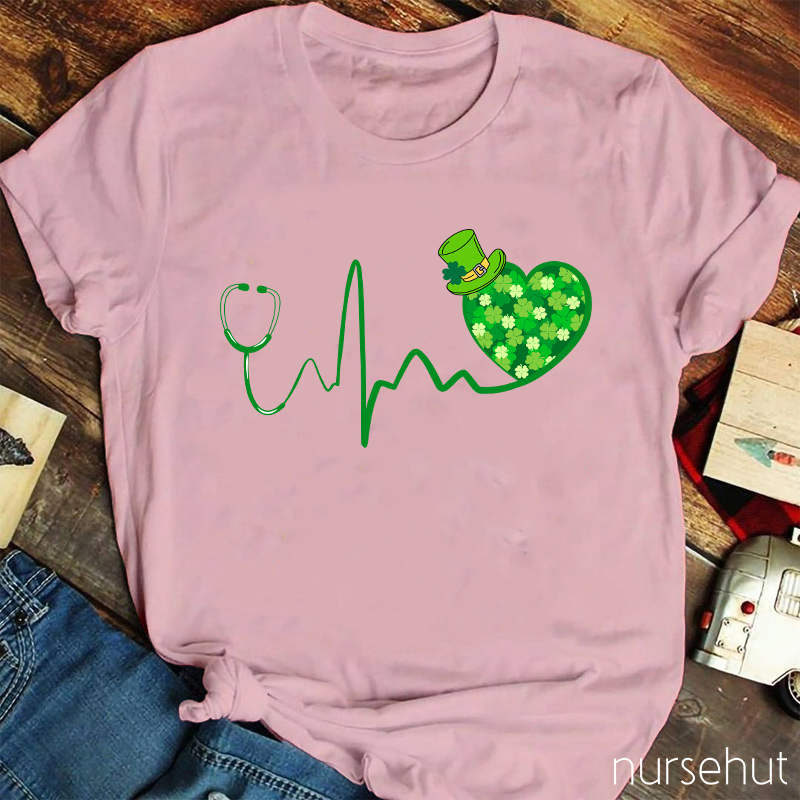 Clover Heart Nurse T-Shirt