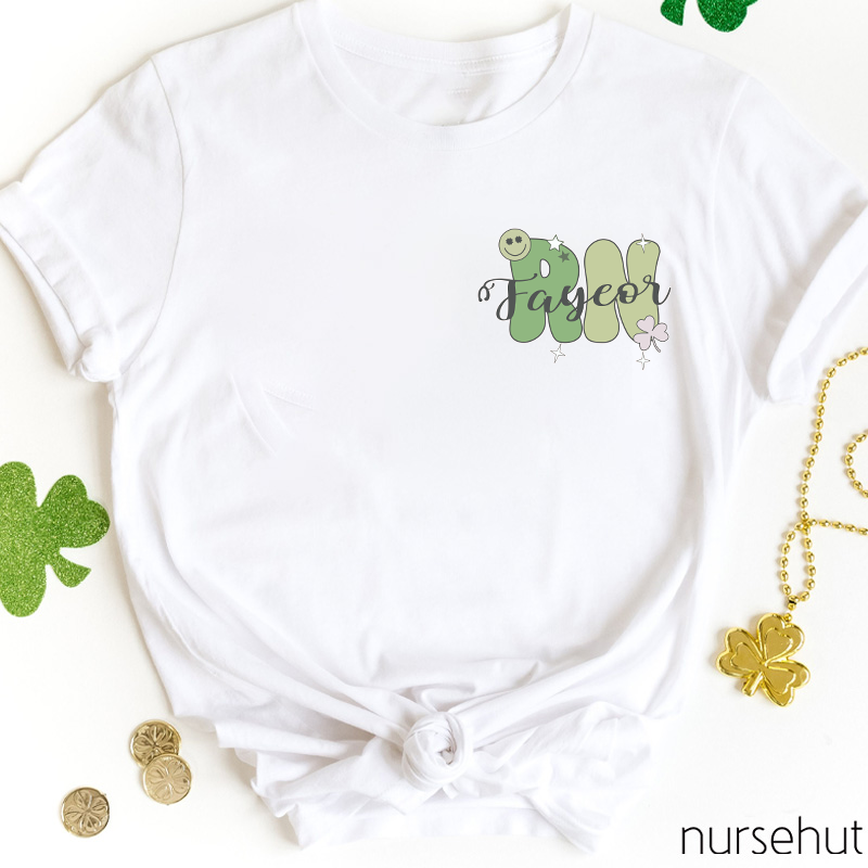 Personalized Department And Name Clovers Nurse T-Shirt