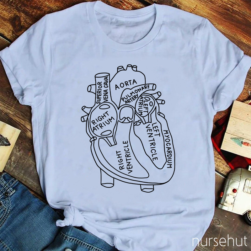 Structure Of The Heart Nurse T-Shirt
