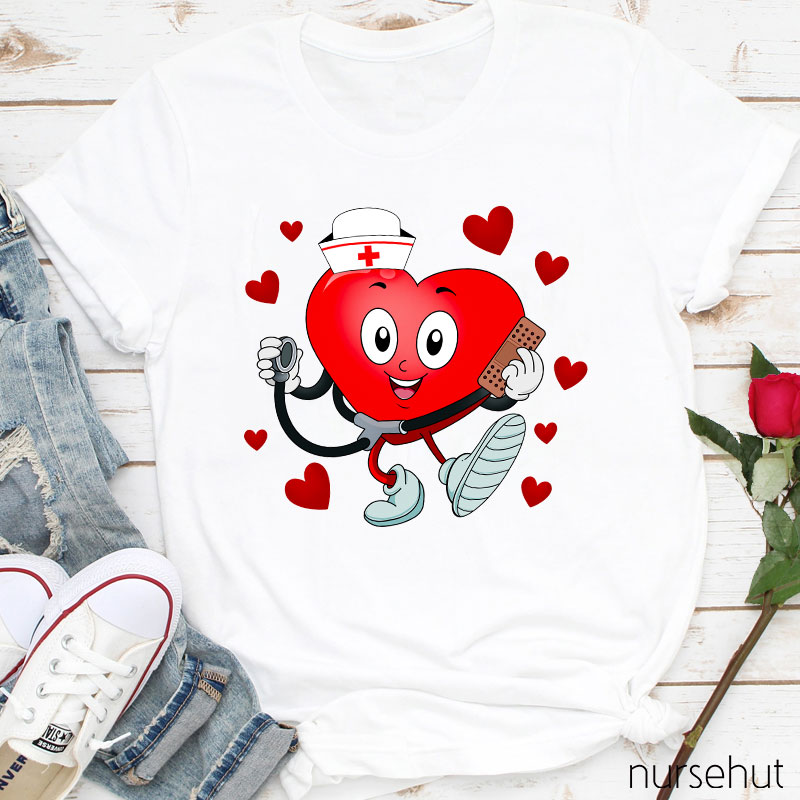 Valentine Nurse Vibes Nurse T-Shirt
