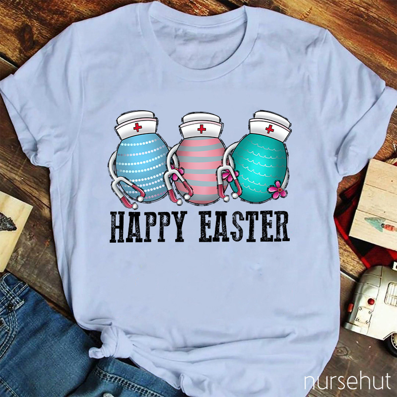 Eggs Wish You A Happy Easter Nurse T-Shirt