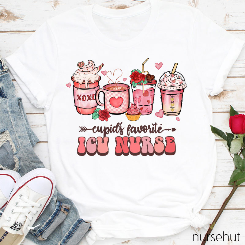 Personalized Cupid's Favorite ICU Nurse T-Shirt