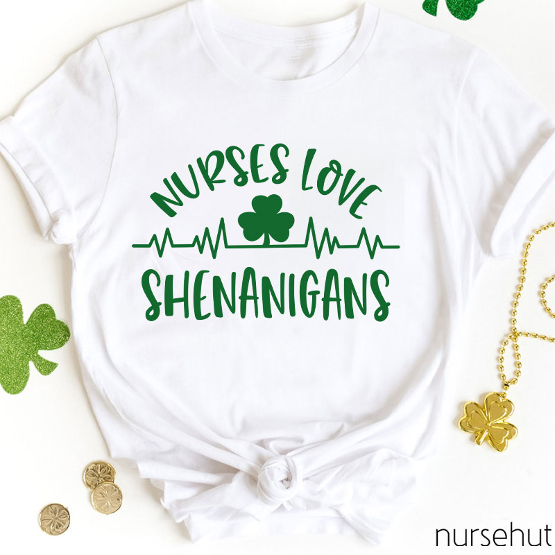 This Nurse Love Shenanigans Nurse T-Shirt