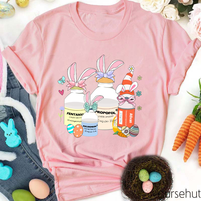 Crna Bunny Crew Nurse T-Shirt