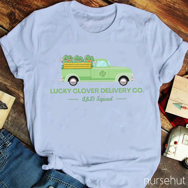 Lucky Clover Delivery Co Nurse T-Shirt