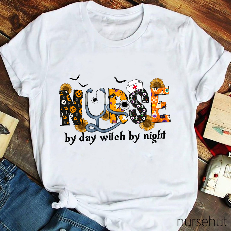 Nurse By Day Witch By Night T-Shirt