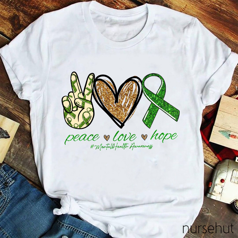 Peace Love And Hope Nurse T-Shirt