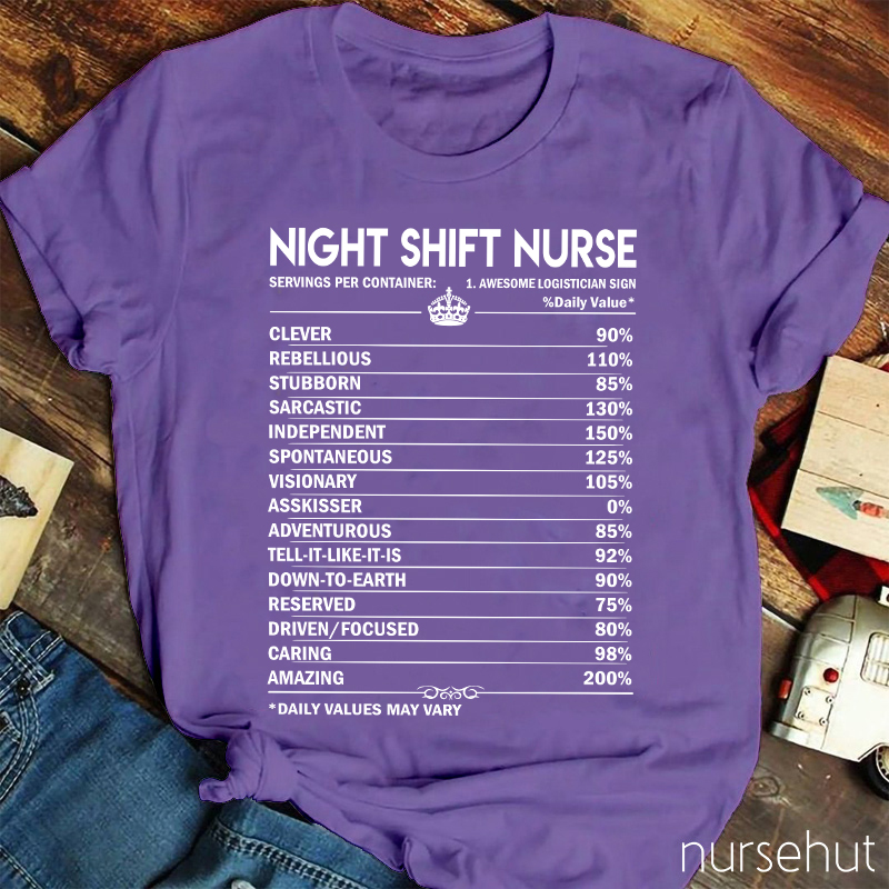 Night Shift Nurse's Daily Value Nurse T-Shirt