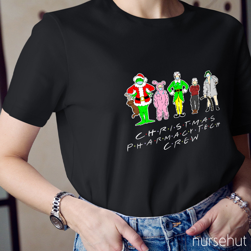Christmas Pharmacy Tech Crew Nurse T-Shirt