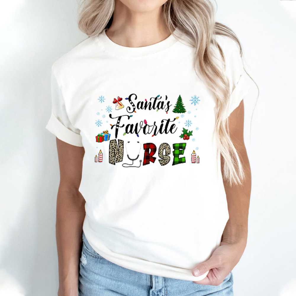 Santa's Favorite Nurse What A Merry Nurse T-Shirt