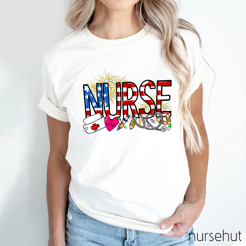 Nurse Fireworks T-Shirt