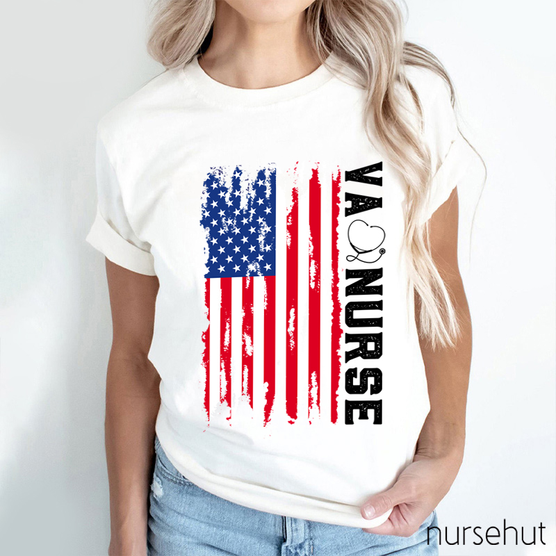 Personalized Department Flag Nurse T-Shirt