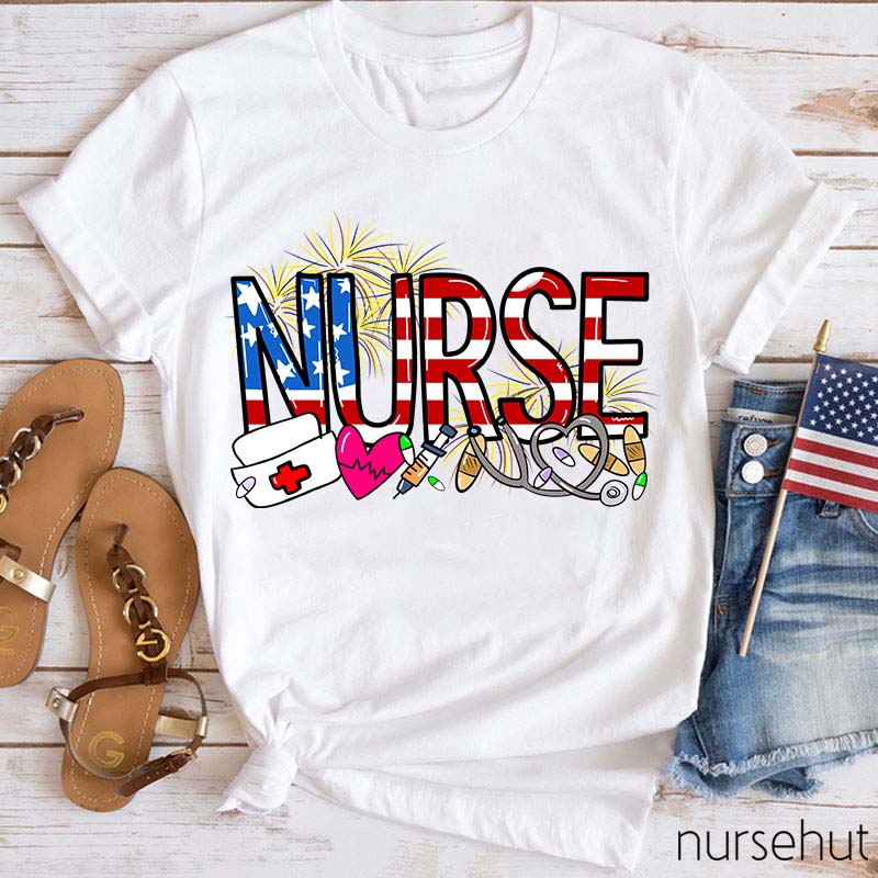 Nurse Fireworks T-Shirt