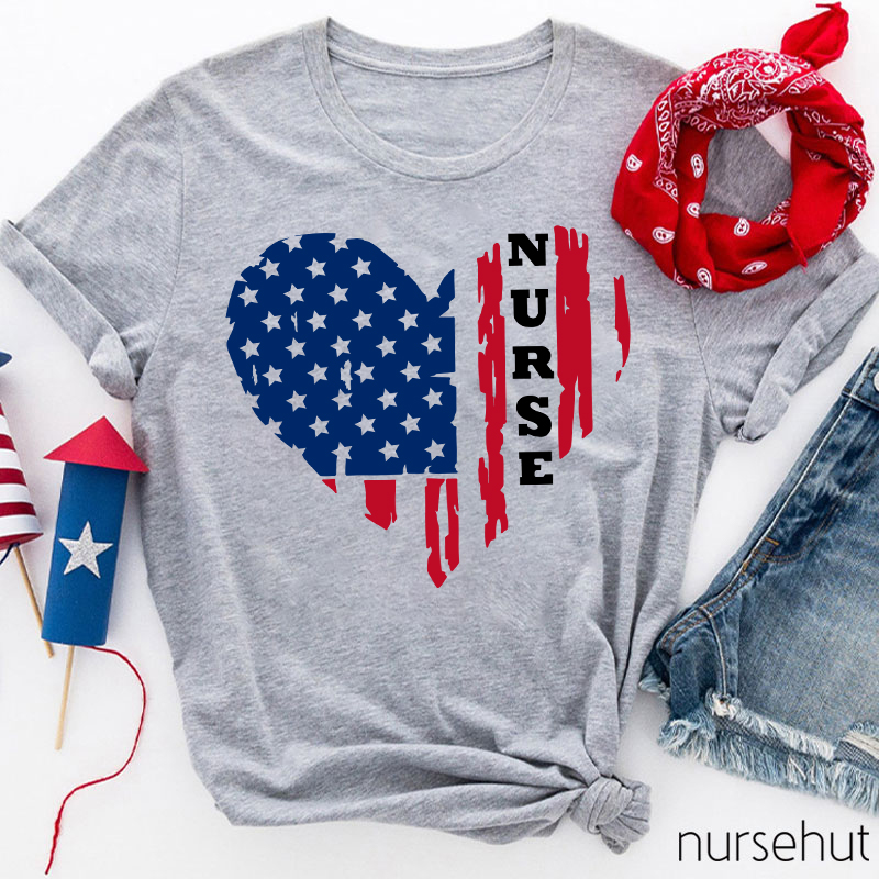 Stars and Stripes Nurse T-Shirt