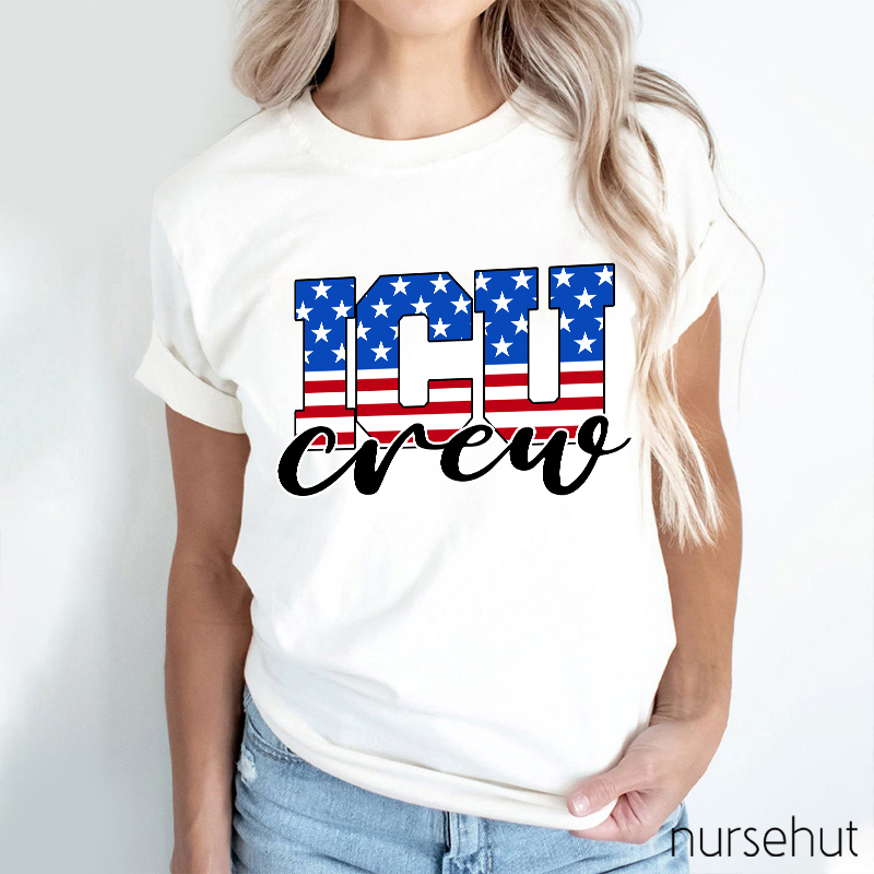 Personalized Department ICU Crew Nurse T-Shirt