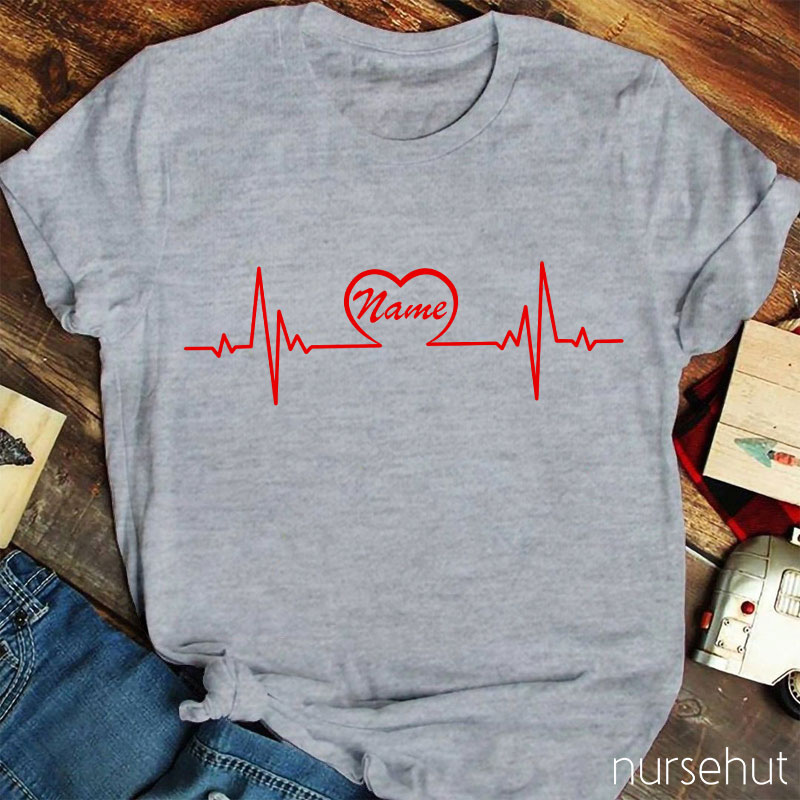 Personalized I Hear Your Heart Jump Nurse T-Shirt