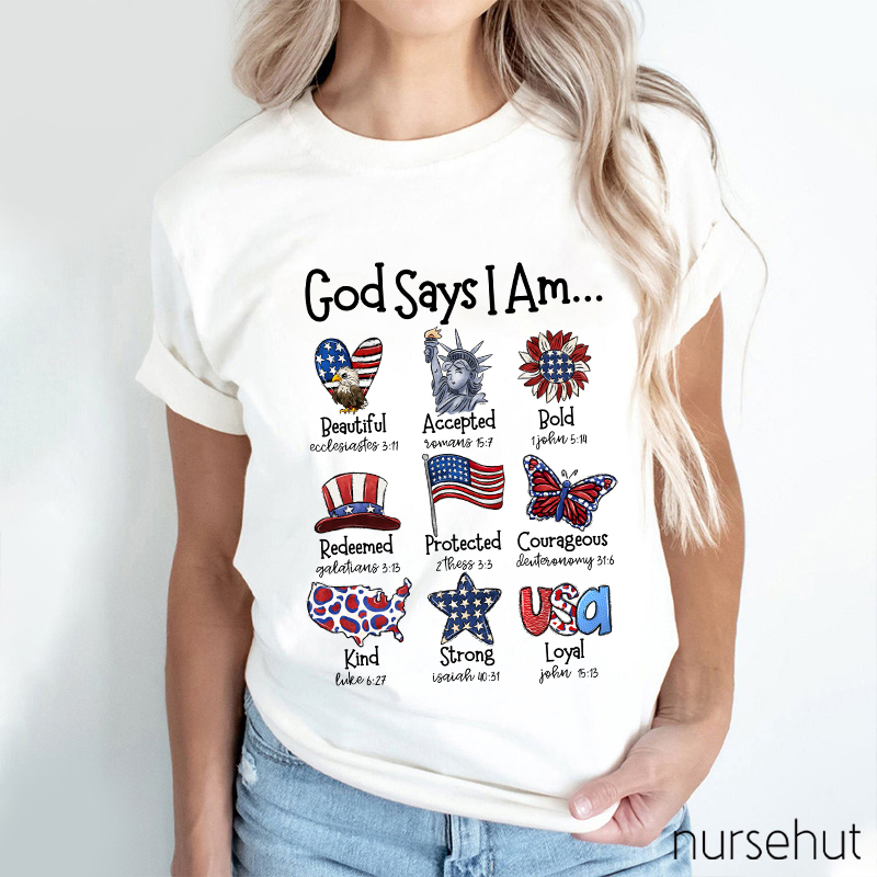 God Says I Am Nurse T-Shirt
