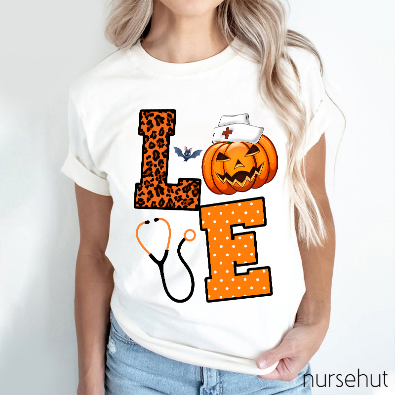 Love Pumpkin Nurse T-Shirt