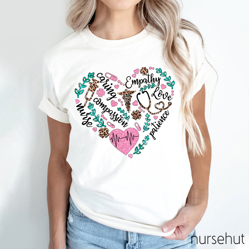 Heart Caring Empathy Love Nurse T-Shirt