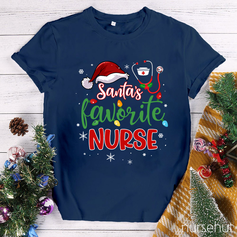 I Am Santa's Favorite Nurse T-Shirt