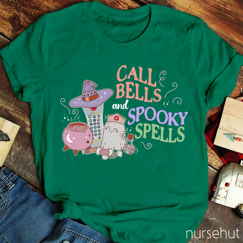 Call Bell And Spooky Spells Nurse T-Shirt