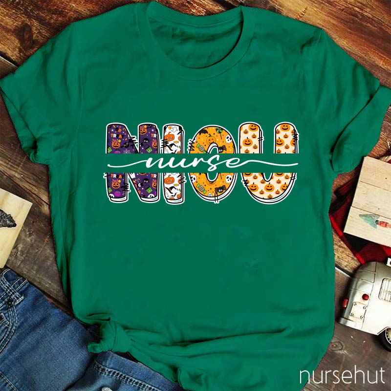 Personalized Happy Halloween Nurse T-Shirt