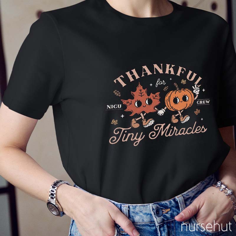 Personalized Thankful Tiny Miracle Nurse T-Shirt