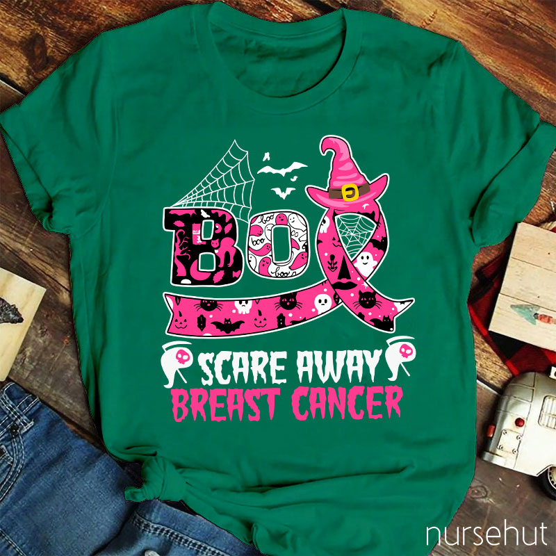 Scare Away Breast Cancer Nurse T-Shirt
