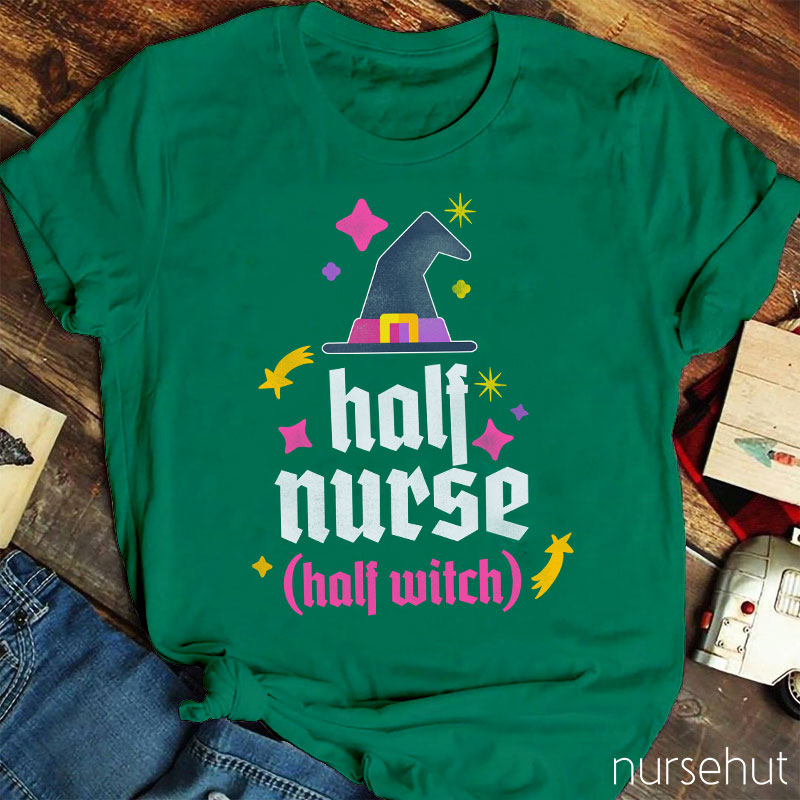 Half Nurse Half Witch Nurse T-Shirt