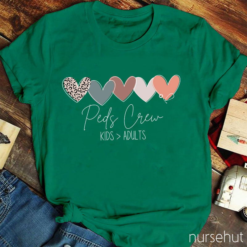 Peds Crew Kids Adults Nurse T-Shirt
