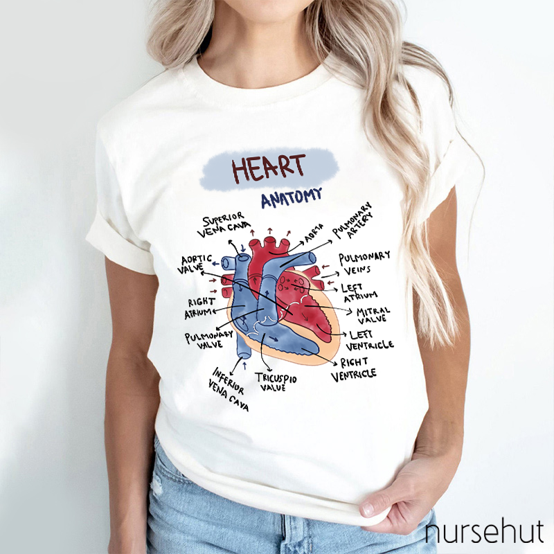 Heart Anatomy Nurse T-Shirt