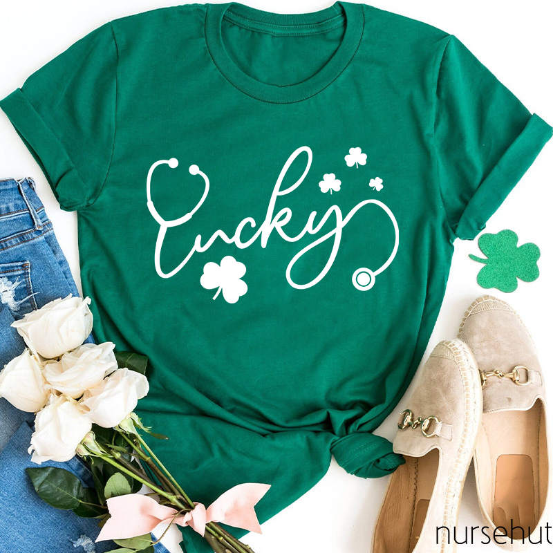 Lucky Stethoscope Nurse T-Shirt