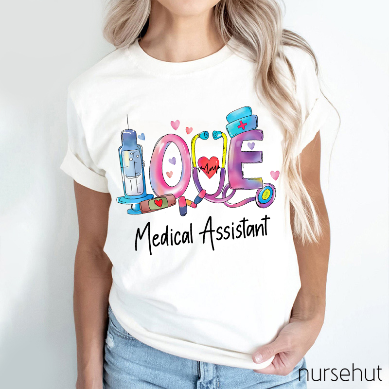 Pink Love Medical Assistant T-Shirt