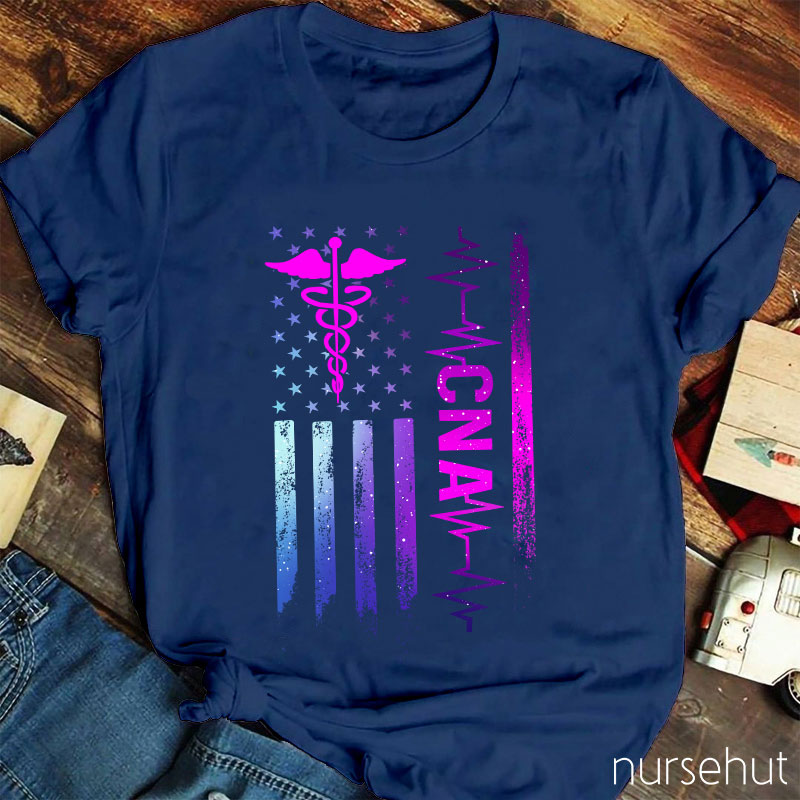 A Glittering Flag Nurse T-Shirt