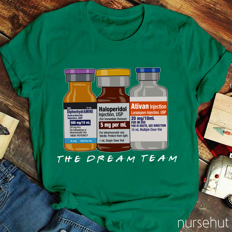 The Dream Team Haloperidol And His Mate Nurse T-Shirt