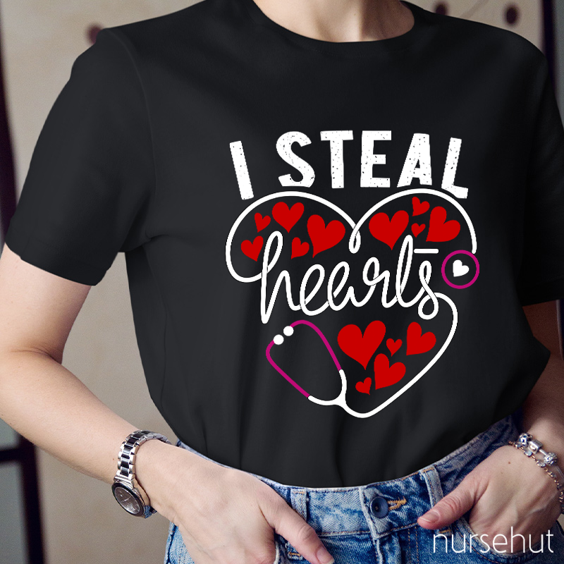 I Steal Hearts Nurse T-Shirt