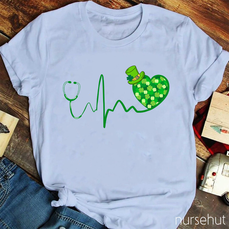 Clover Heart Nurse T-Shirt