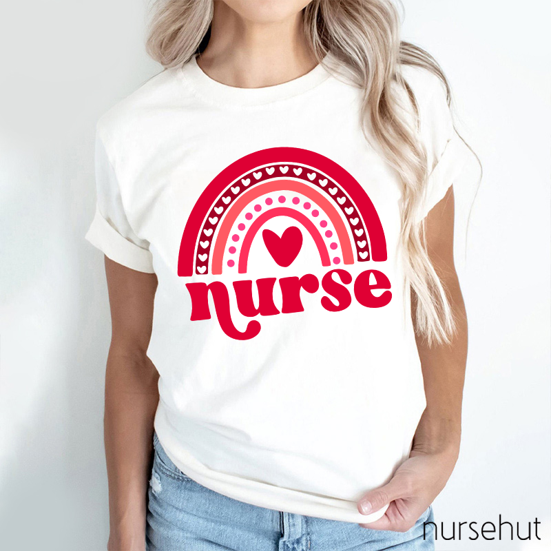 Red Rainbow Nurse T-Shirt