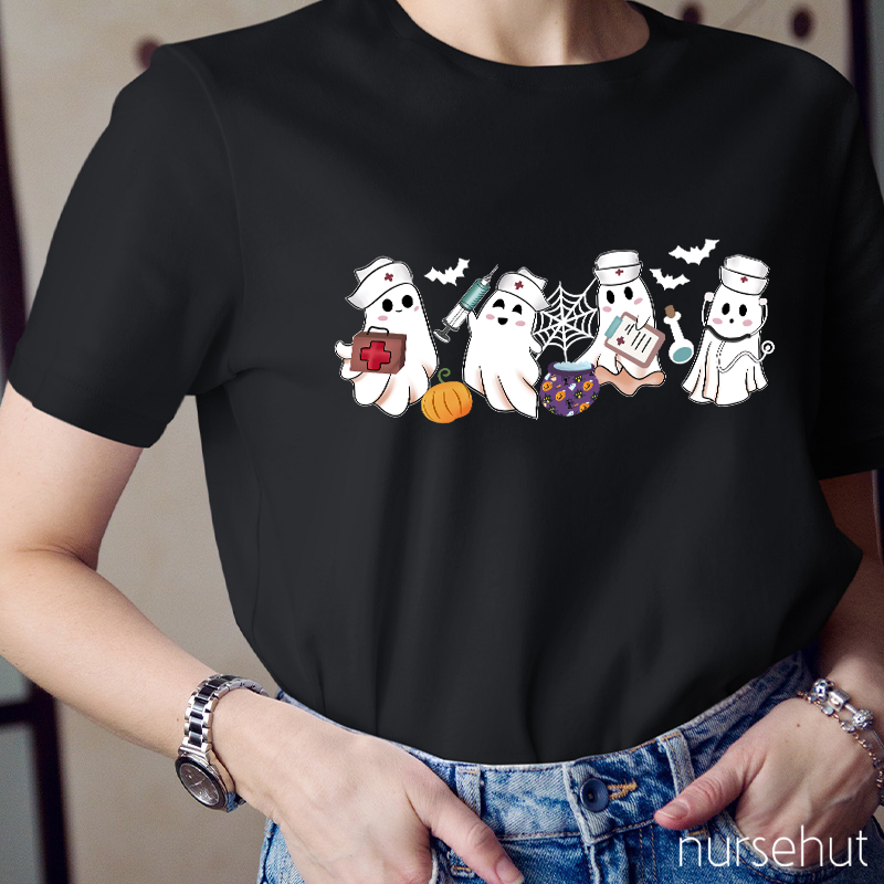 Cute Ghost Nurse T-Shirt