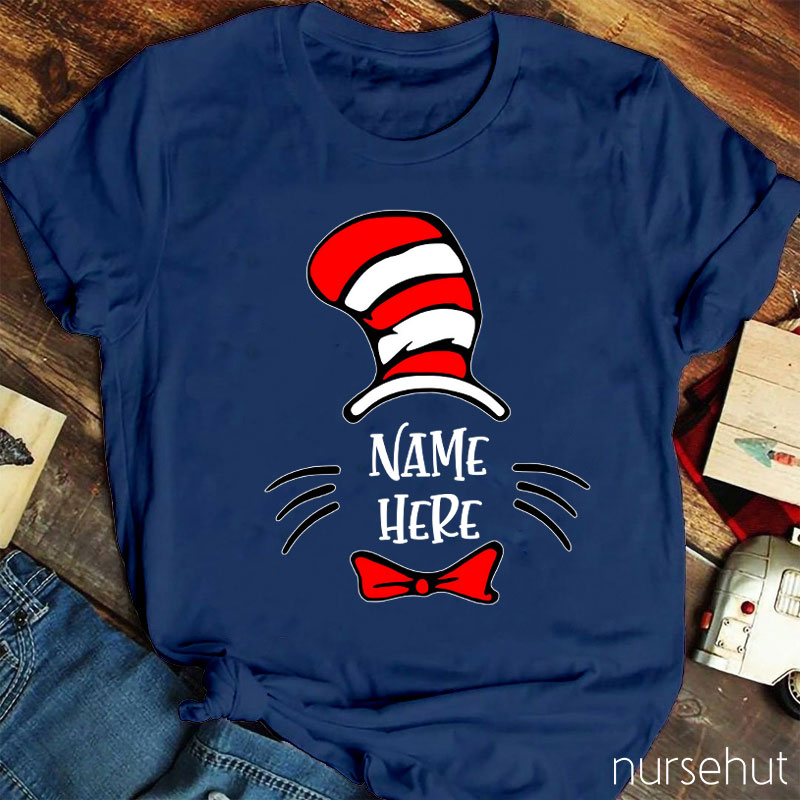 Personalized Teacher Name Cat T-Shirt