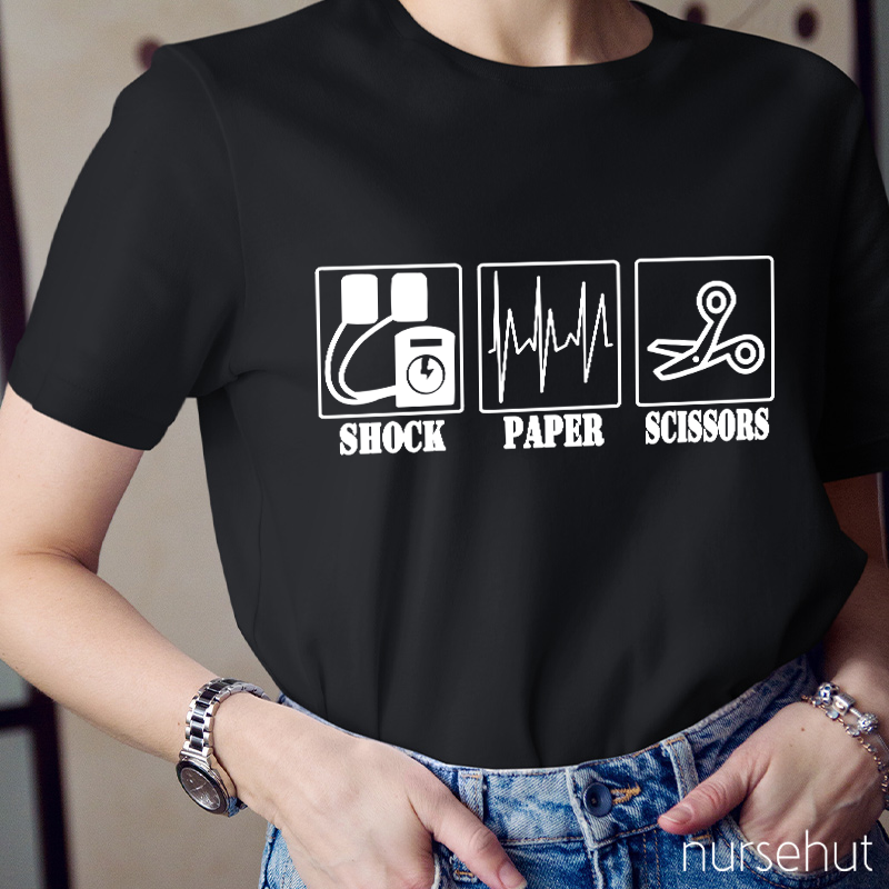 Shock Paper Scissors Nurse T-Shirt