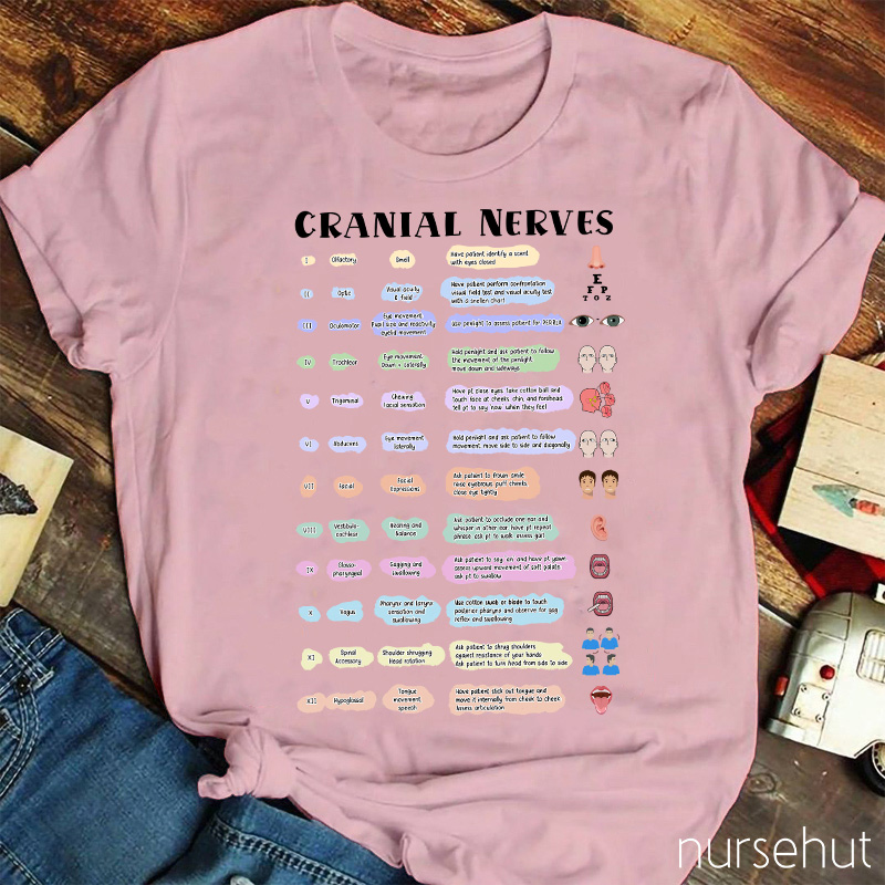 Cranial Nerves Nurse T-Shirt