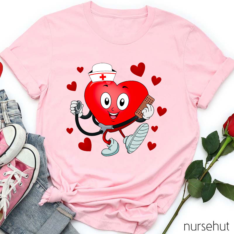 Valentine Nurse Vibes Nurse T-Shirt