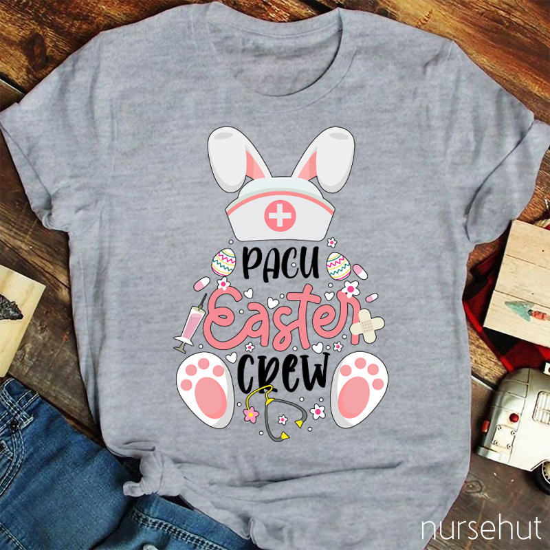 Personalized Nurse Bunny Easter Crew Nurse T-Shirt