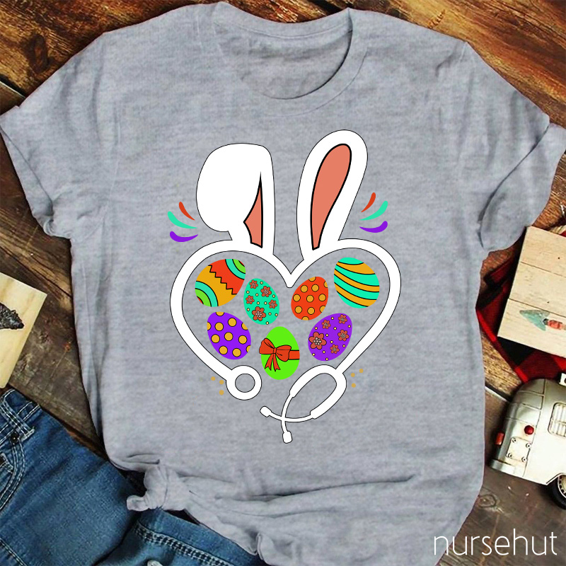 Easter Bunny And Eggs Nurse T-Shirt