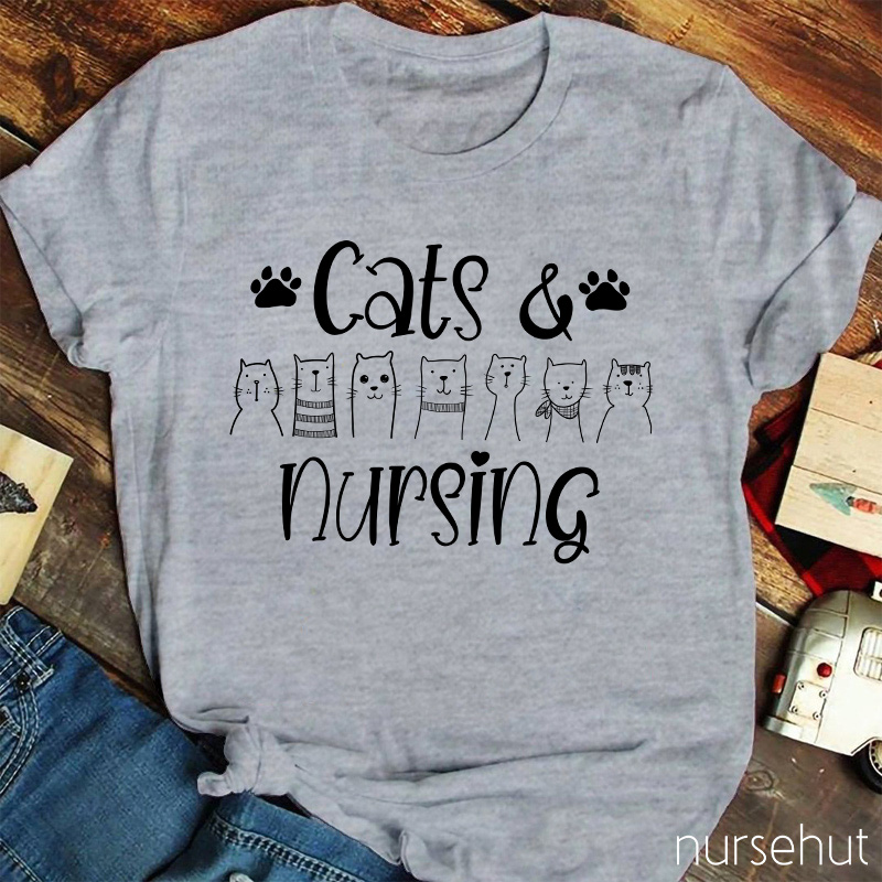 Cats And Nursing Nurse T-Shirt