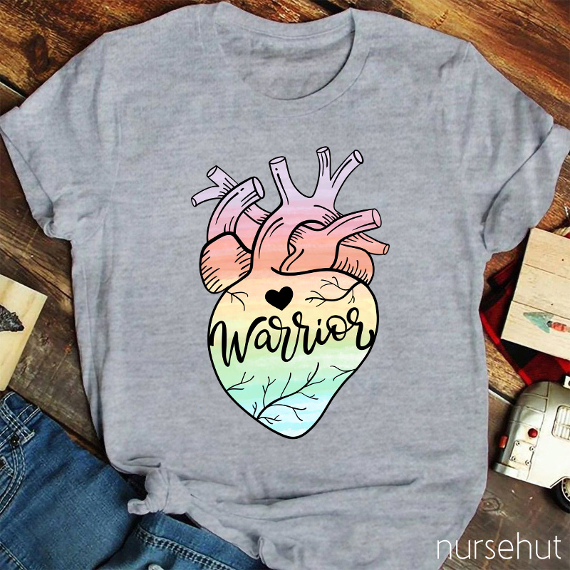 Anatomical Heart Warrior Nurse T-Shirt