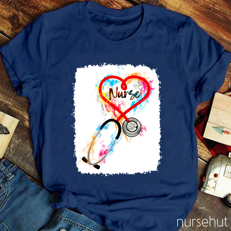 Heart Stethoscope Nurse T-Shirt