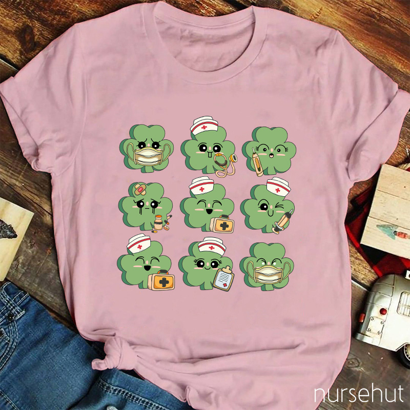 Cute Shamrock Nurse T-Shirt
